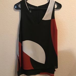 INC Color Blocked SleevelessTop Size M